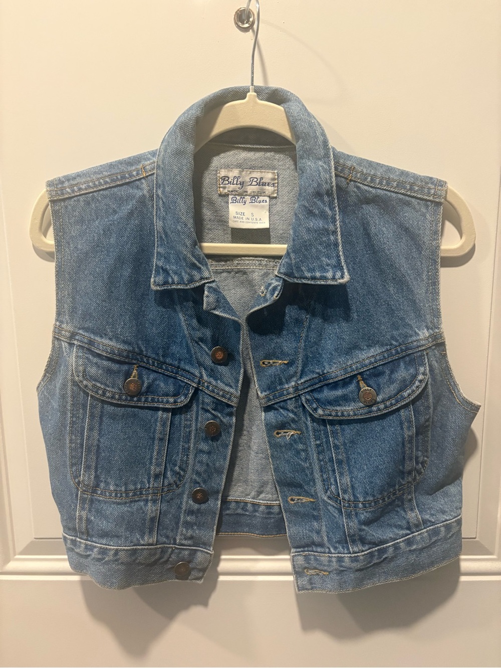 Billy Blues Light Blue Denim Vest - Sleeveless Jean Jacket